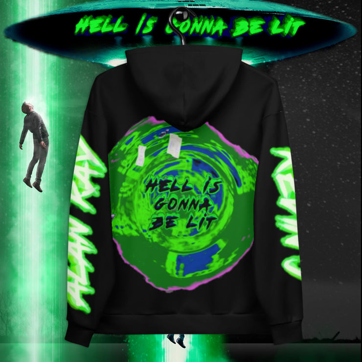 “HELL IS GONNA BE LIT” SWEATSHIRT “OUT OF THIS WORLD EDITION”